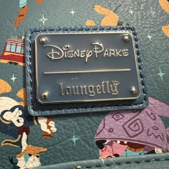 Authentic Disney Loungefly Mini Backpack Mickey & Friends Goofy Pluto Blue - Picture 5 of 6